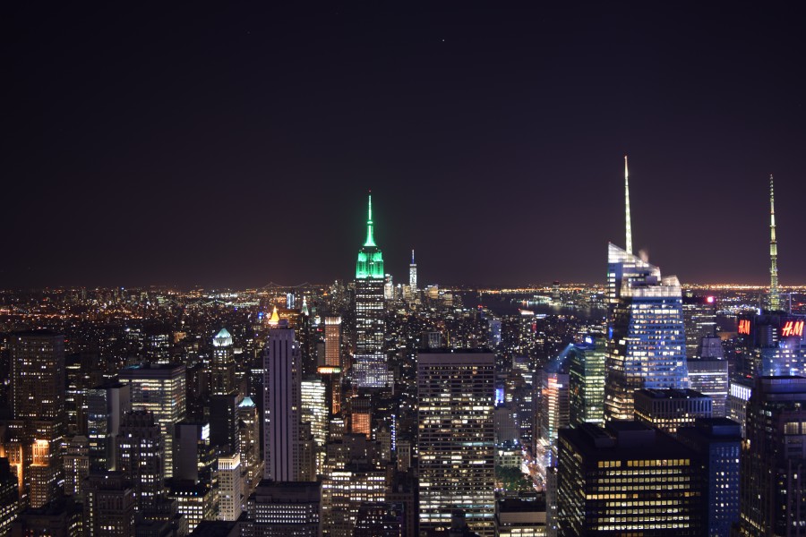 Empire State Building as seen from Rockefeller Plaza